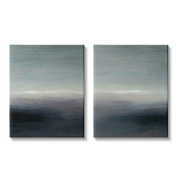 Stupell Industries Dark Horizon Landscape Scene Painting Gallery Wrapped Canvas Print Wall Art, Set of 2, Design by Grace Popp