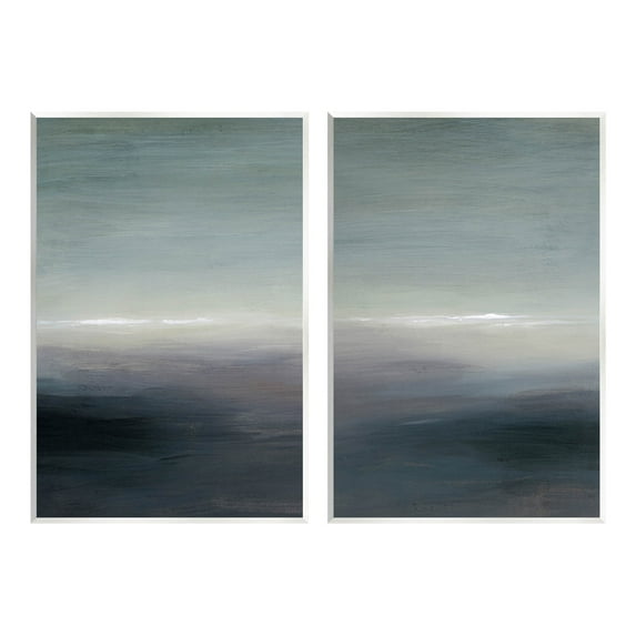 Stupell Industries Dark Horizon Landscape Scene Painting Unframed Art Print Wall Art, Set of 2, Design by Grace Popp