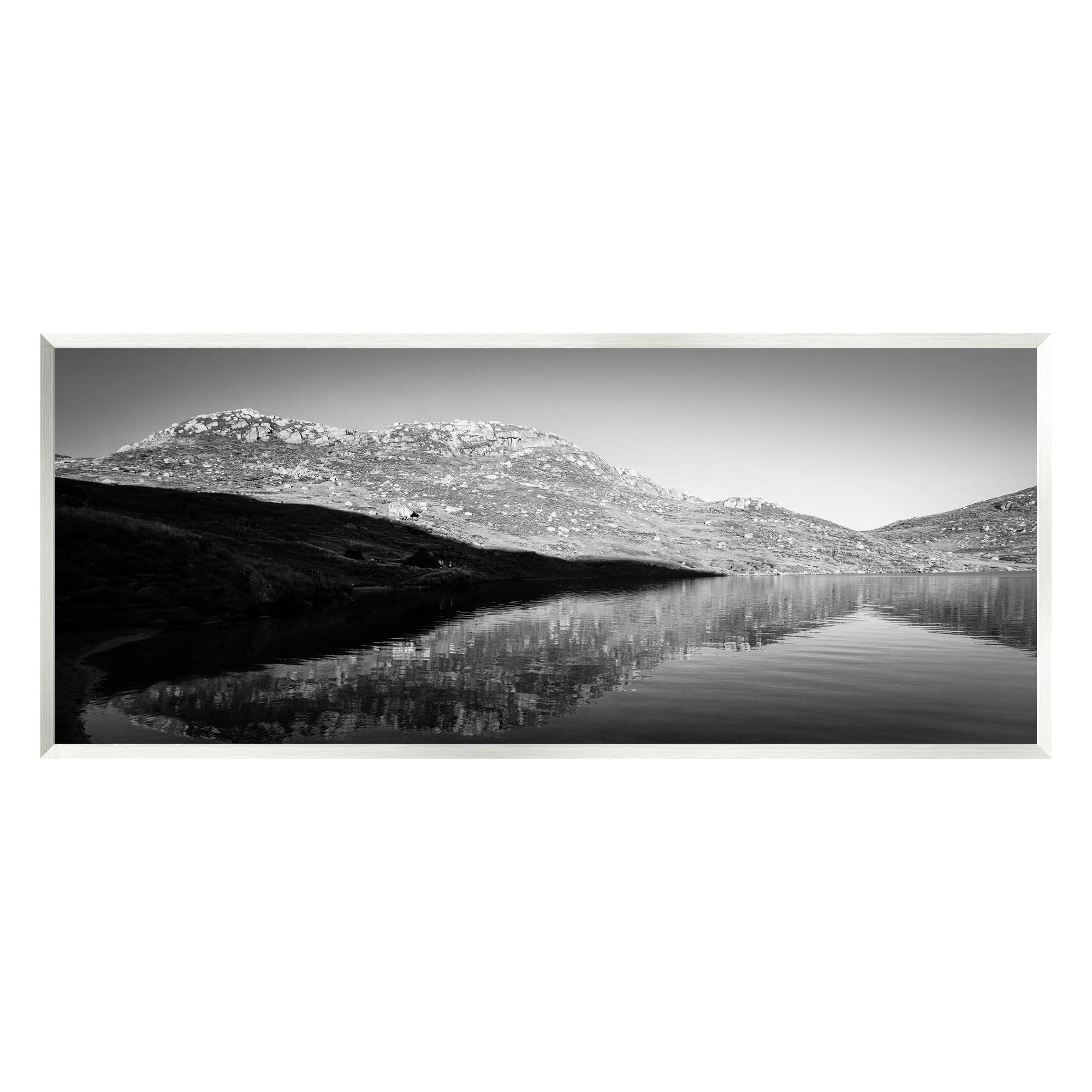 Stupell Industries Dark Lake Landscape Nature Photography Unframed Art Print Wall Art, 17 x 7