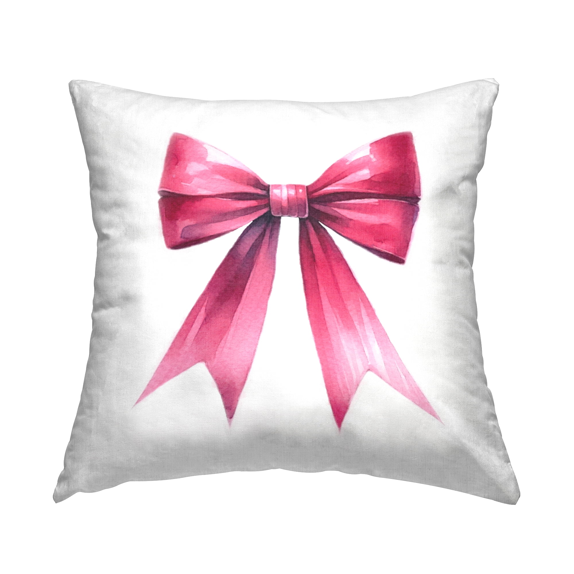 Stupell Industries Dark Magenta Ribbon Decorative Printed Throw Pillow Design by Amanda Greenwood.
