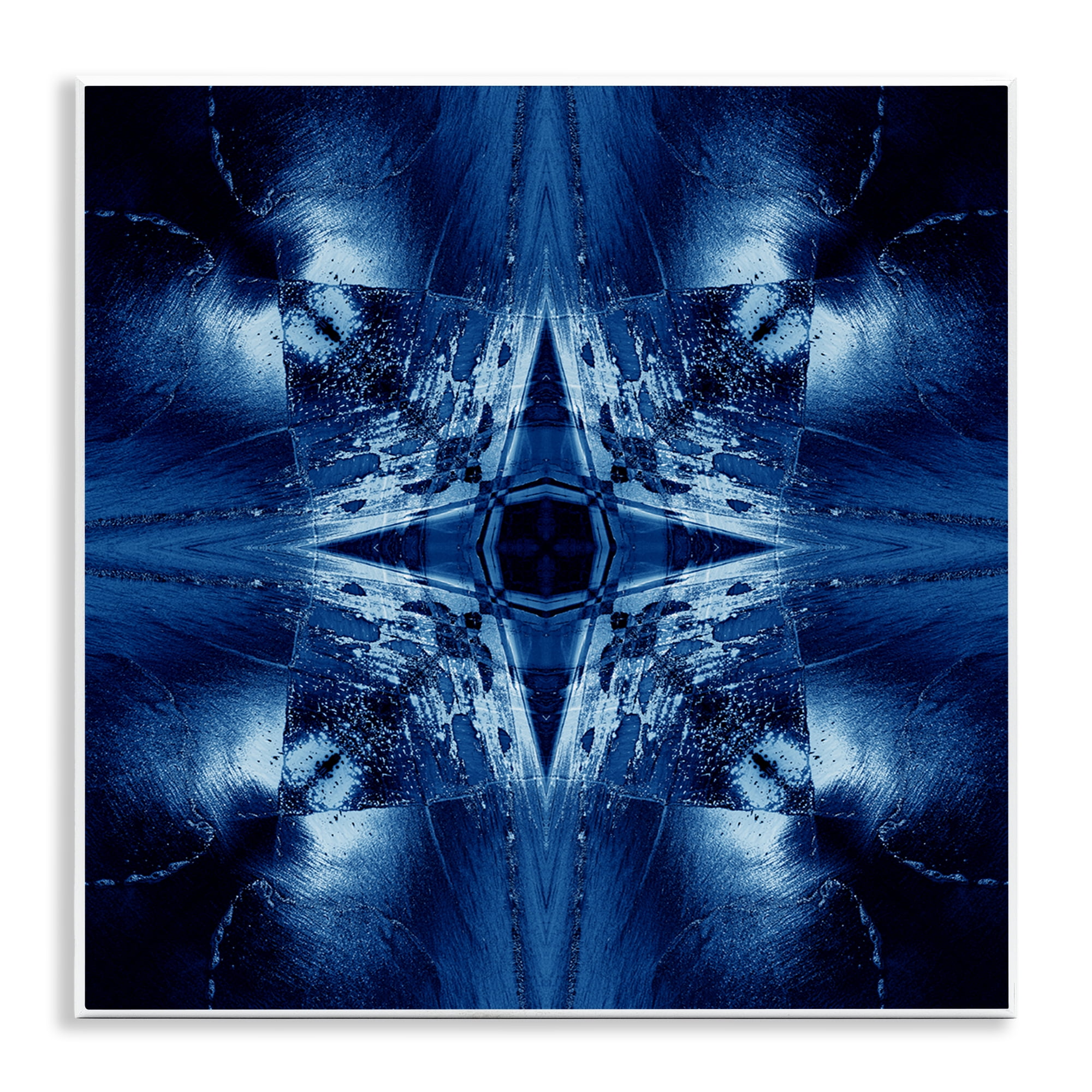Stupell Industries Dark Mirrored Mosaic Abstract Painting Unframed Art Print Wall Art, 12 x 12