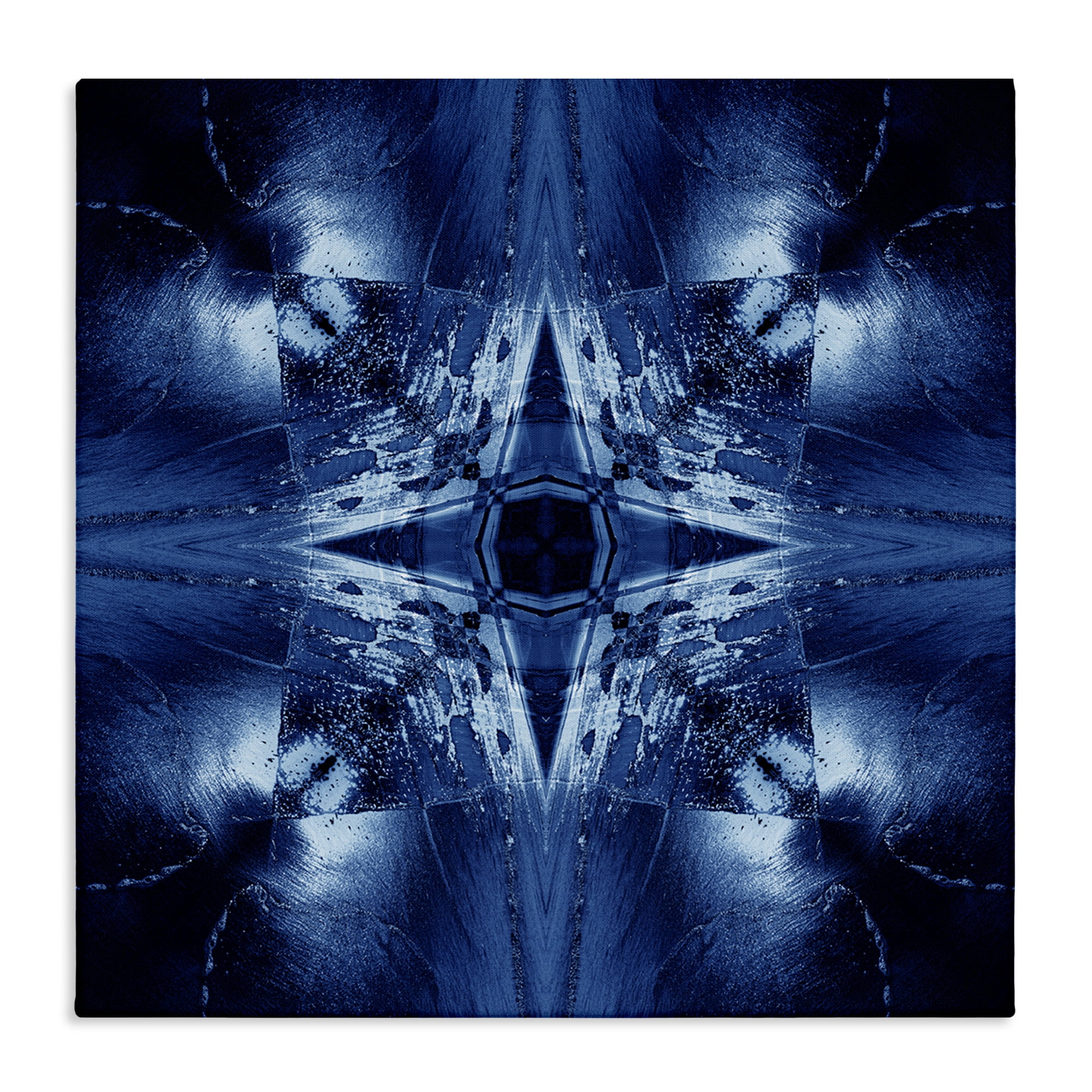 Stupell Industries Dark Mirrored Mosaic Abstract Painting Wrapped Canvas Art Print Wall Art, 24 x 24