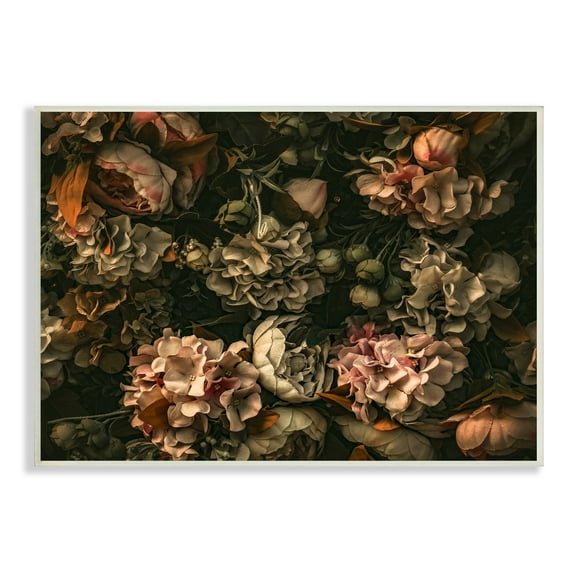 Stupell Industries Dark Moody Floral Botanical Closeup Detailed Design , 19 x 13, Design by Incado
