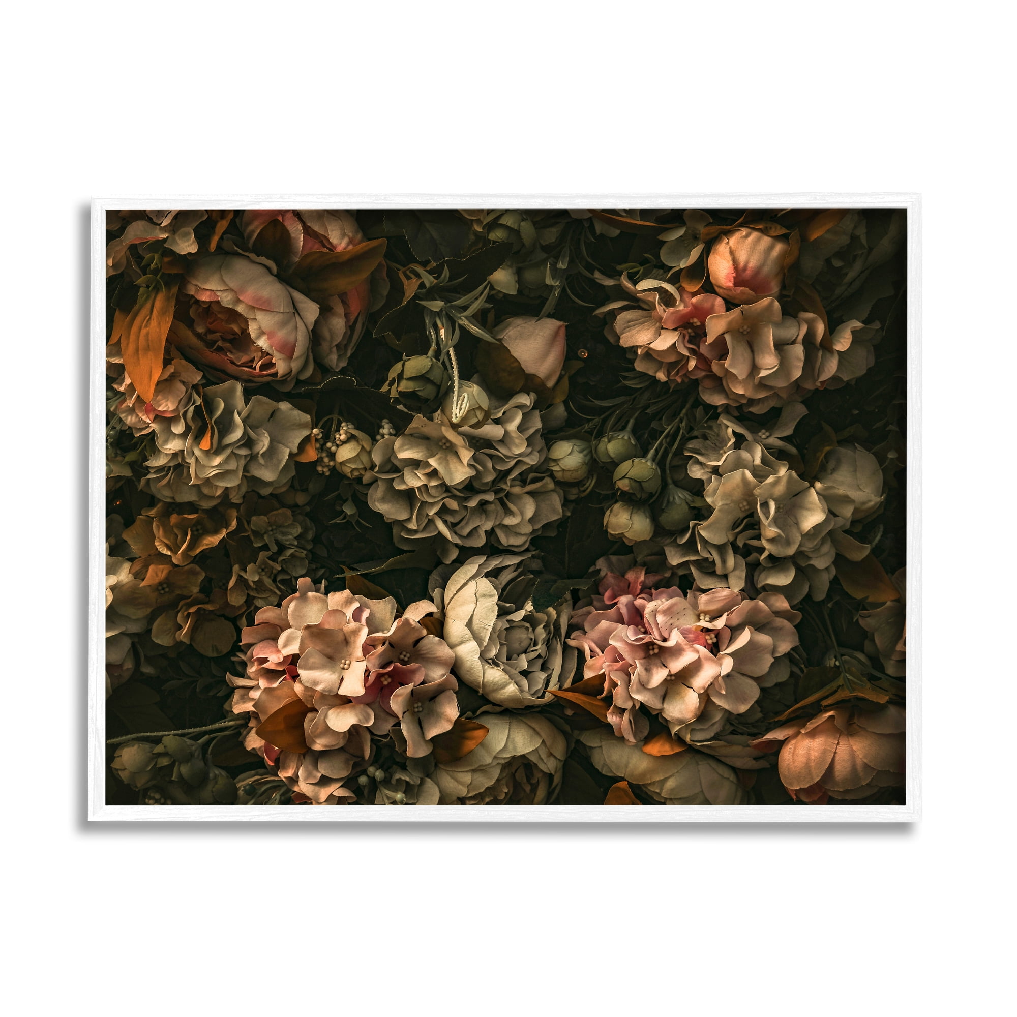 Stupell Industries Dark Moody Floral Botanical Closeup Detailed Design , 20 x 16, Design by Incado
