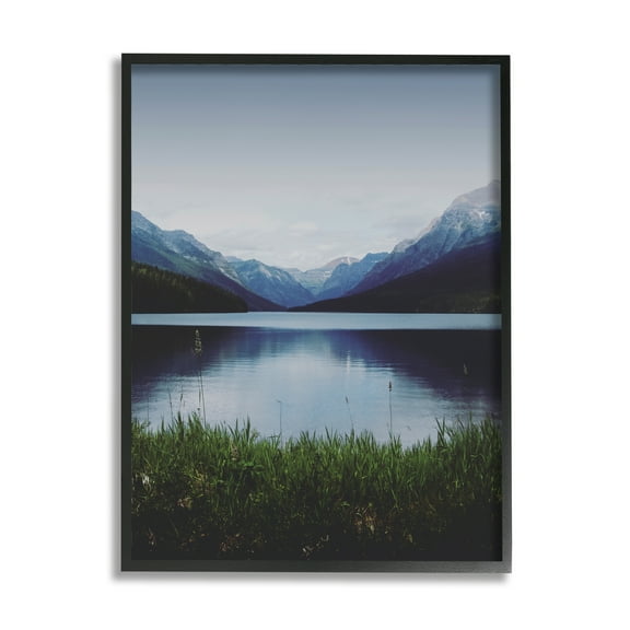 Stupell Industries Dark Mountain Landscape Nature Photography Black Framed Art Print Wall Art, 11 x 14