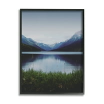 Stupell Industries Dark Mountain Landscape Nature Photography Black Framed Art Print Wall Art, 11 x 14