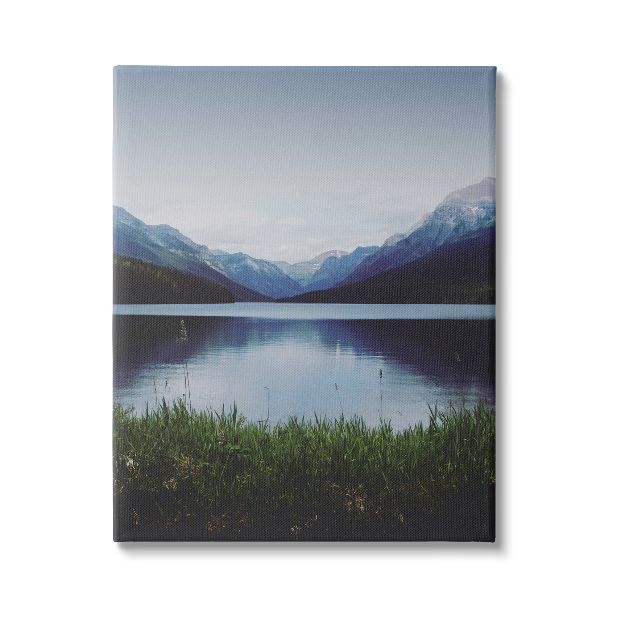Stupell Industries Dark Mountain Landscape Nature Photography Gallery Wrapped Canvas Print Wall Art, 36 x 48