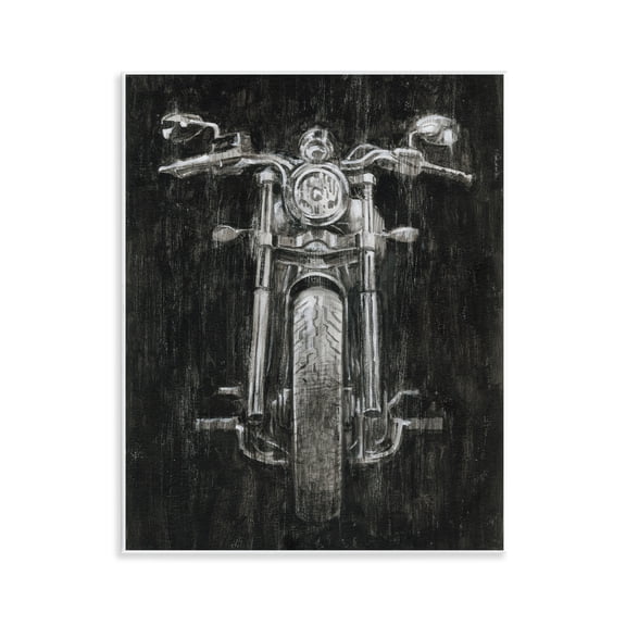 Stupell Industries Dark Rustic Motorcycle Transportation Painting Unframed Art Print Wall Art, 11 x 14