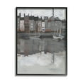 thumbnail image 1 of Stupell Industries Dark Sailboat Seaport Murky Coastal City Landscape Travel & Places Painting Black Framed Art Print Wall Art, 11 x 14, 1 of 7