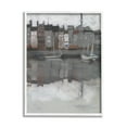 thumbnail image 1 of Stupell Industries Dark Sailboat Seaport Murky Coastal City Landscape Travel & Places Painting White Framed Art Print Wall Art, 24 x 30, 1 of 7