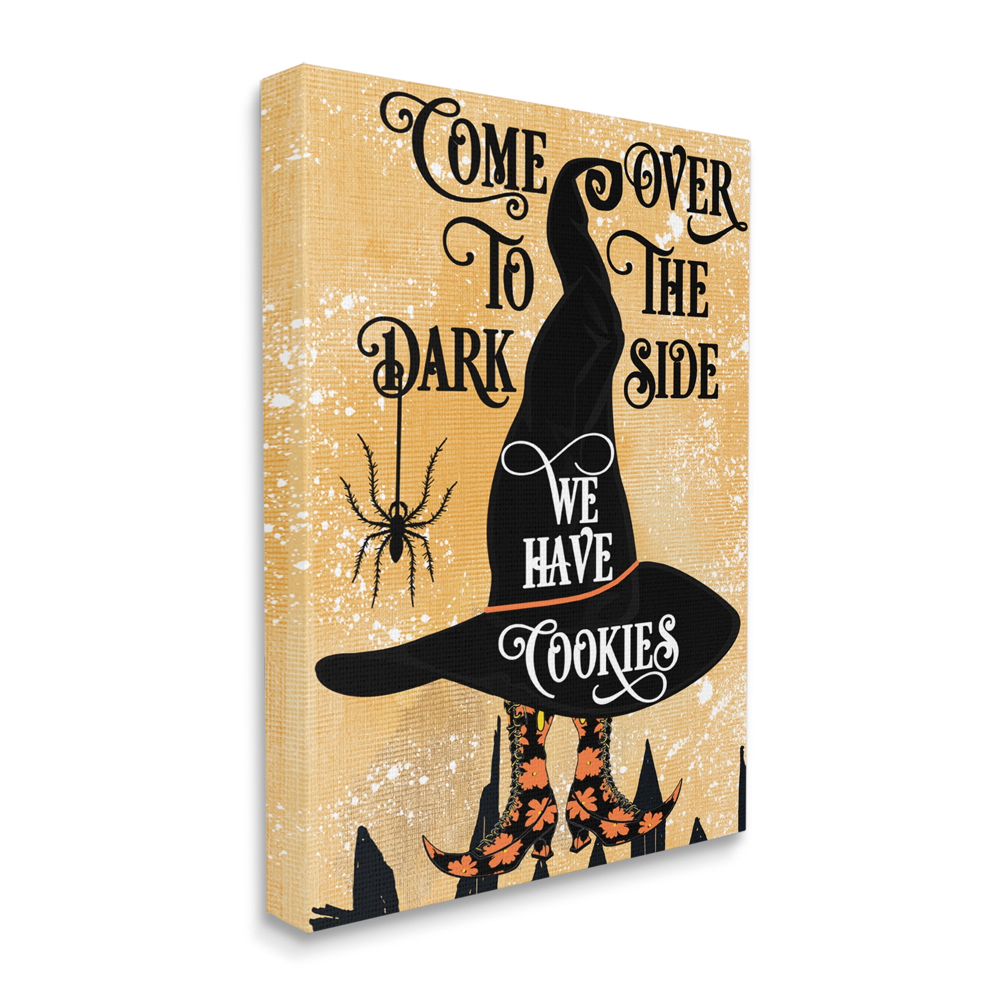 Stupell Industries Dark Side Has Cookies Festive Halloween Witch Hat, 36 x 48, Designed by Jill Meyer