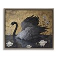 thumbnail image 1 of Stupell Industries Dark Swan on Lake Brown Framed Floater Canvas Wall Art design by Jose Perez, 17 x 21, 1 of 9