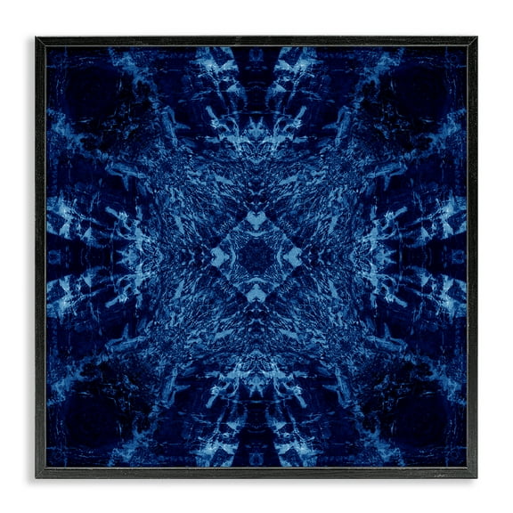 Stupell Industries Dark Tie Dye Style Abstract Painting Black Framed Art Print Wall Art, 12 x 12