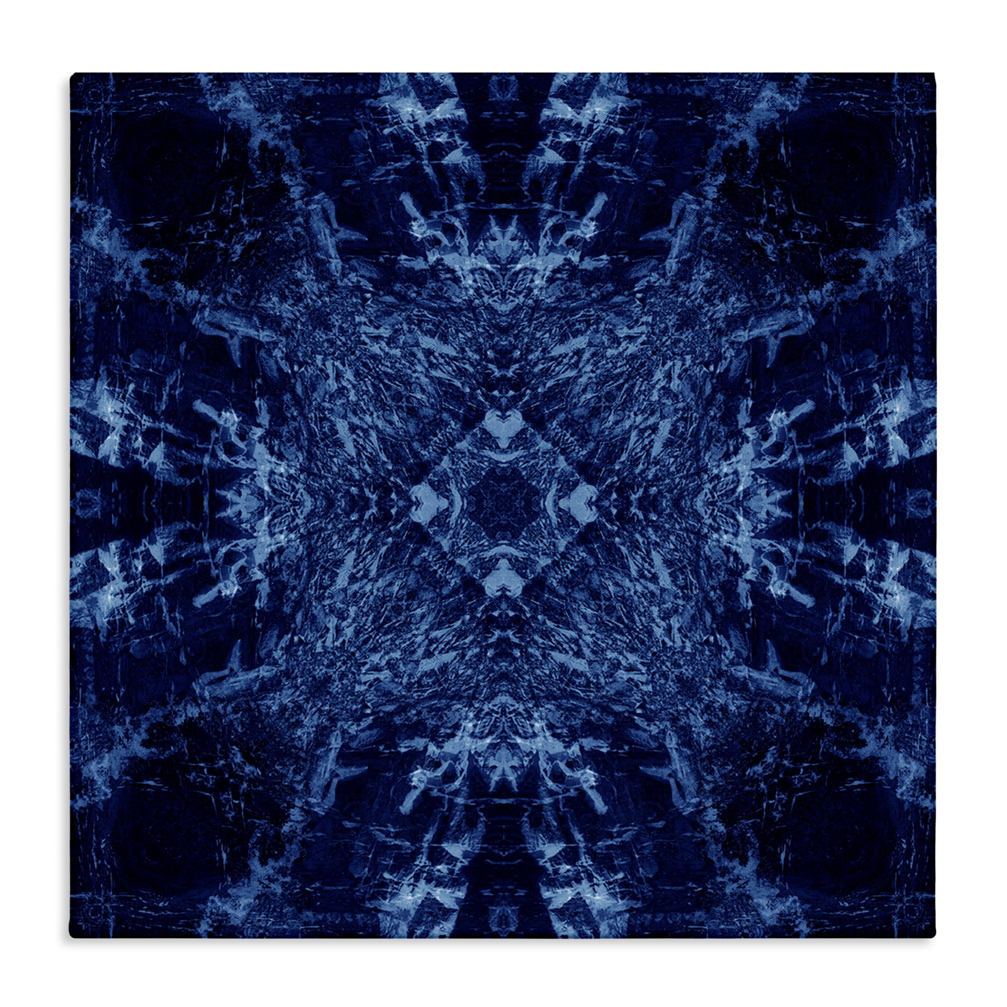 Stupell Industries Dark Tie Dye Style Abstract Painting Wrapped Canvas Art Print Wall Art, 17 x 17