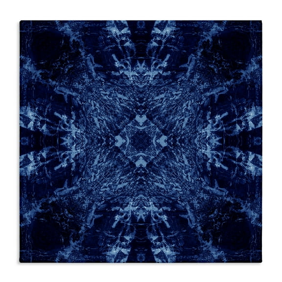 Stupell Industries Dark Tie Dye Style Abstract Painting Wrapped Canvas Art Print Wall Art, 17 x 17