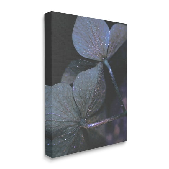Stupell Industries Dark Tone Glittered Clover Petals Detail Canvas Wall Art by Daphne Polselli