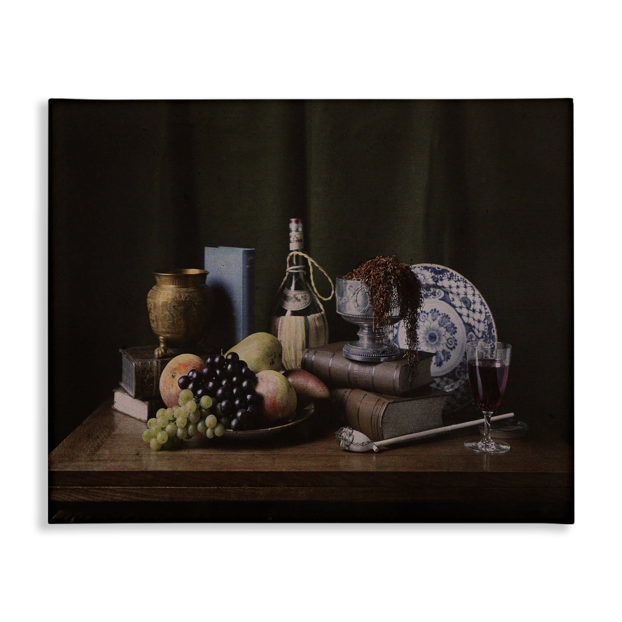 Stupell Industries Dark Vanitas Still Life Food & Beverage Photography Wrapped Canvas Art Print Wall Art, 20 x 16