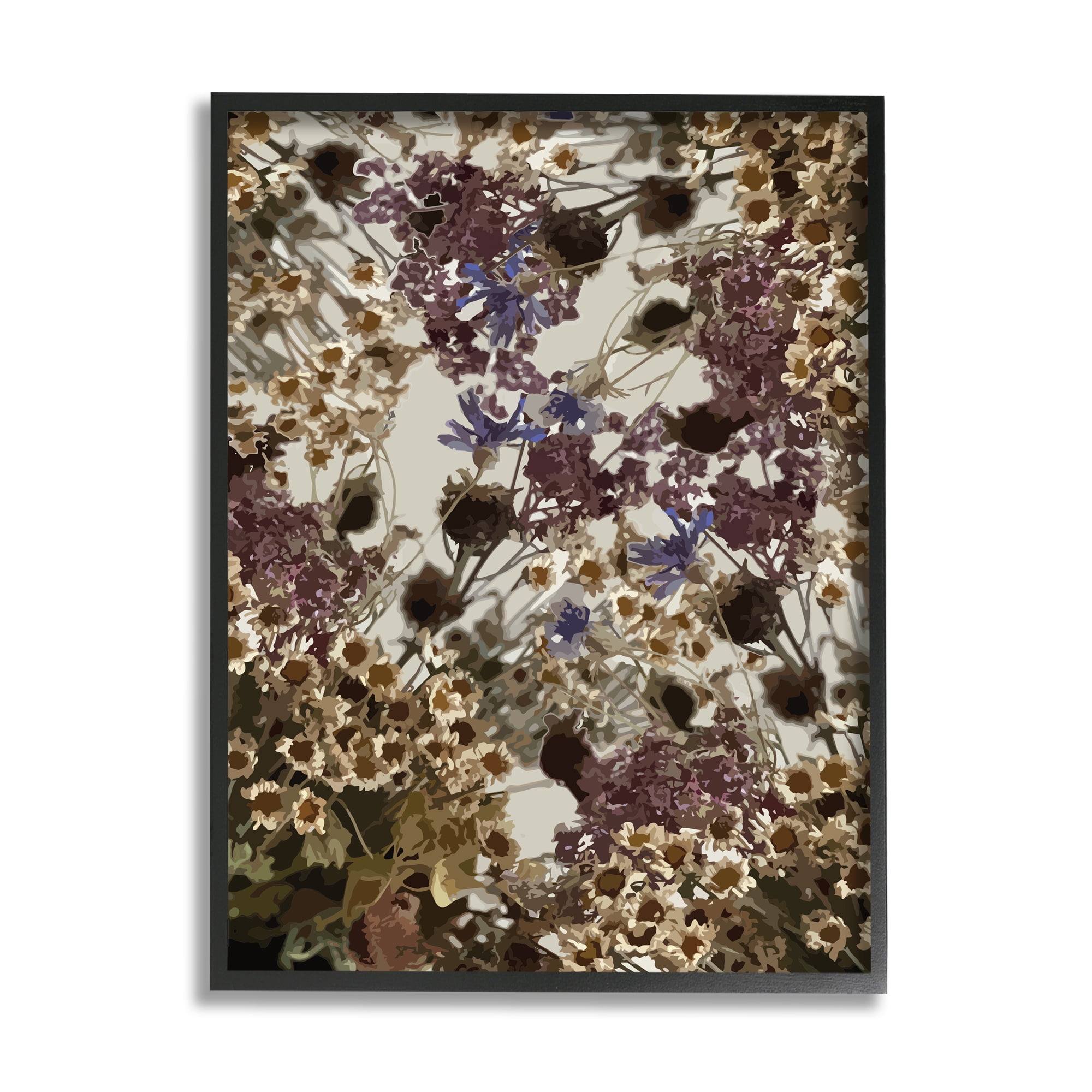 Stupell Industries Darkened Wildflower Cluster Group of Tuscan Florals, 24 x 30, Designed by Hannah Heemsbergen
