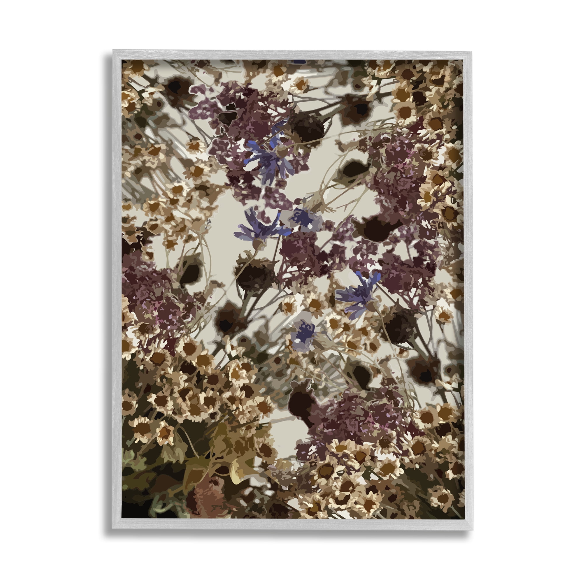 Stupell Industries Darkened Wildflower Cluster Group of Tuscan Florals, 24 x 30, Designed by Hannah Heemsbergen