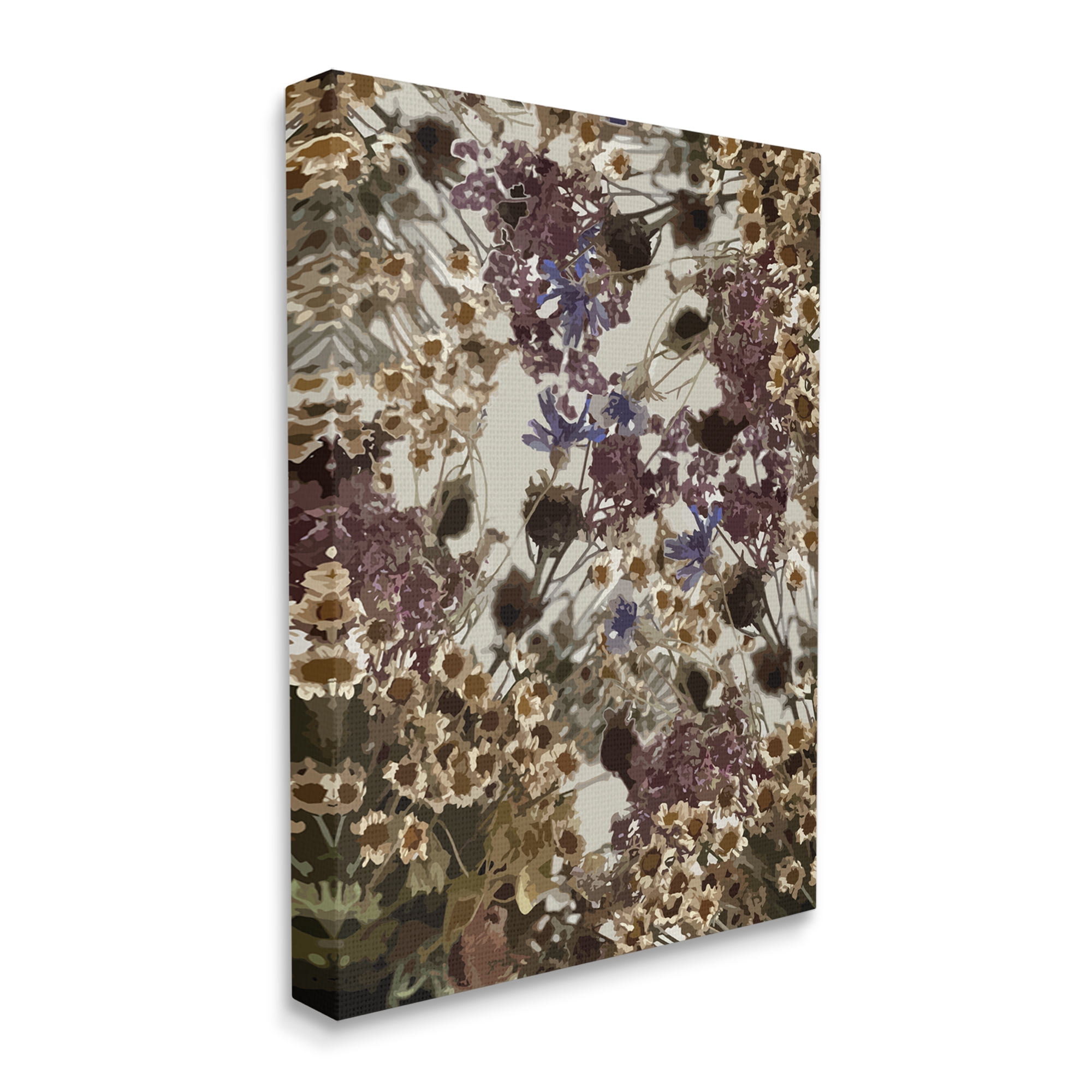 Stupell Industries Darkened Wildflower Cluster Group of Tuscan Florals, 36 x 48, Designed by Hannah Heemsbergen