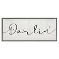 thumbnail image 1 of Stupell Industries Darlin' Sentiment Elegant Cursive Typography Painting Black Framed Art Print Wall Art, 30 x 13, 1 of 9