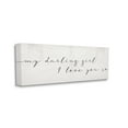 thumbnail image 1 of Stupell Industries Darling Girl I Love You So Sentiment Soft Typography, 10 x 24, Designed by Daphne Polselli, 1 of 6