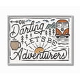 thumbnail image 1 of Stupell Industries Darling Lets Be Adventurers Quote Fun Whimsical Journey Phrase Framed Wall Art Design by Laura Marshall, 11" x 14", Gray Framed, 1 of 5