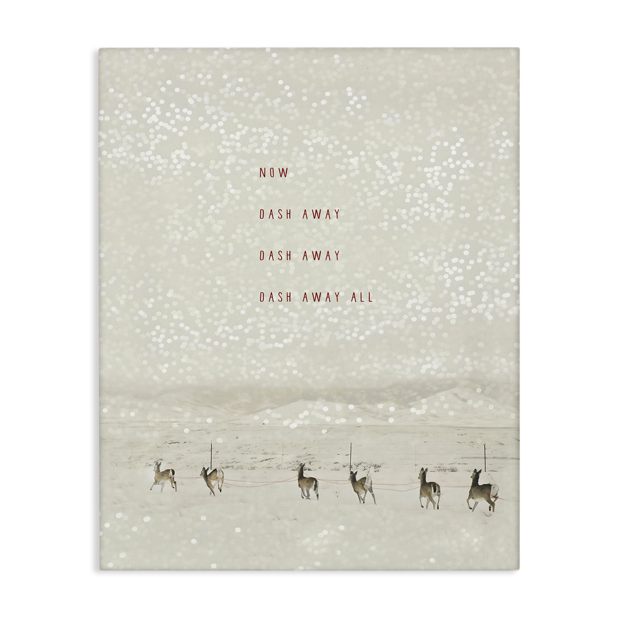 Stupell Industries Dash Away Winter Poem Landscape Painting Gallery Wrapped Canvas Art Prints Wall Art, 24 x 30