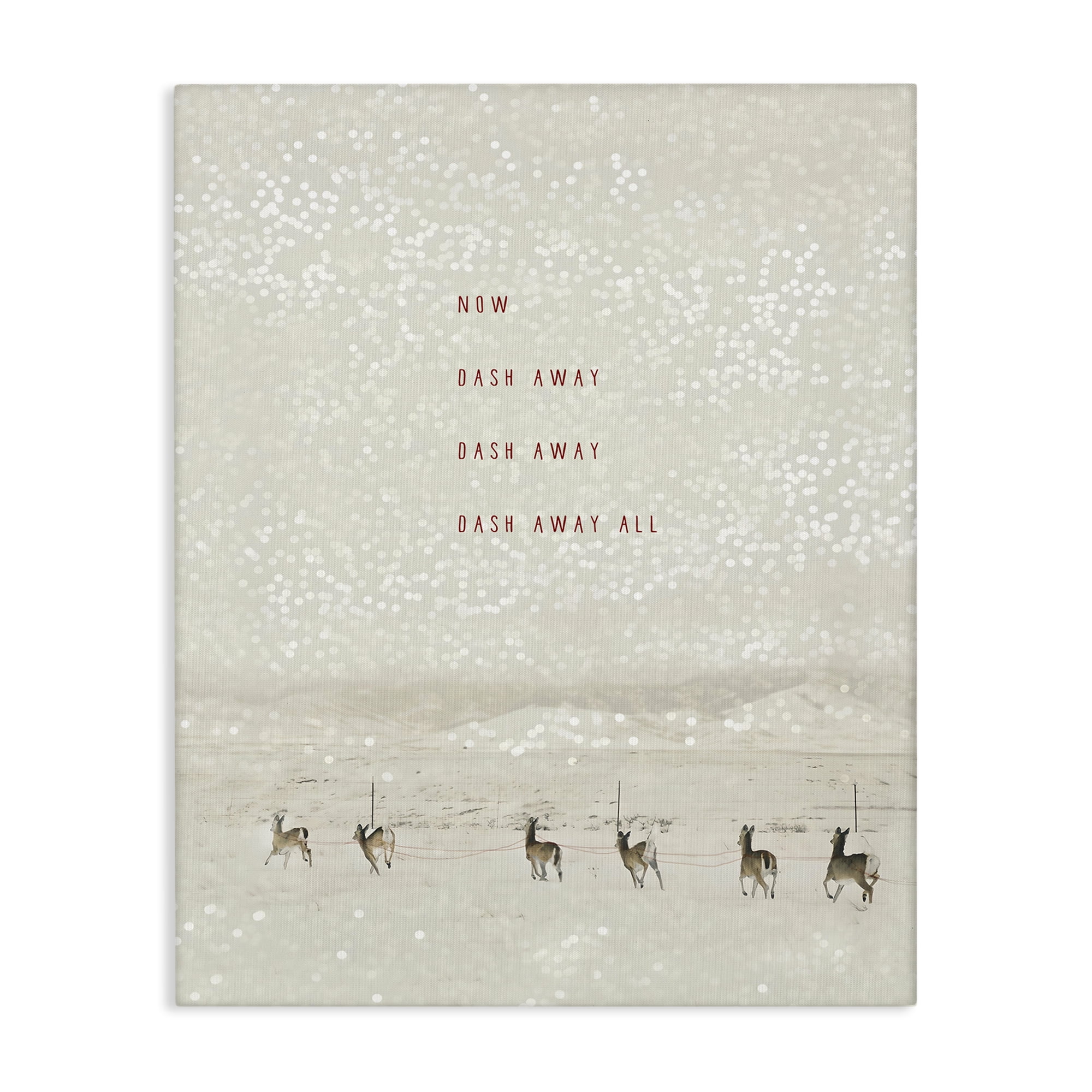 Stupell Industries Dash Away Winter Poem Landscape Painting Gallery Wrapped Canvas Art Prints Wall Art, 30 x 40