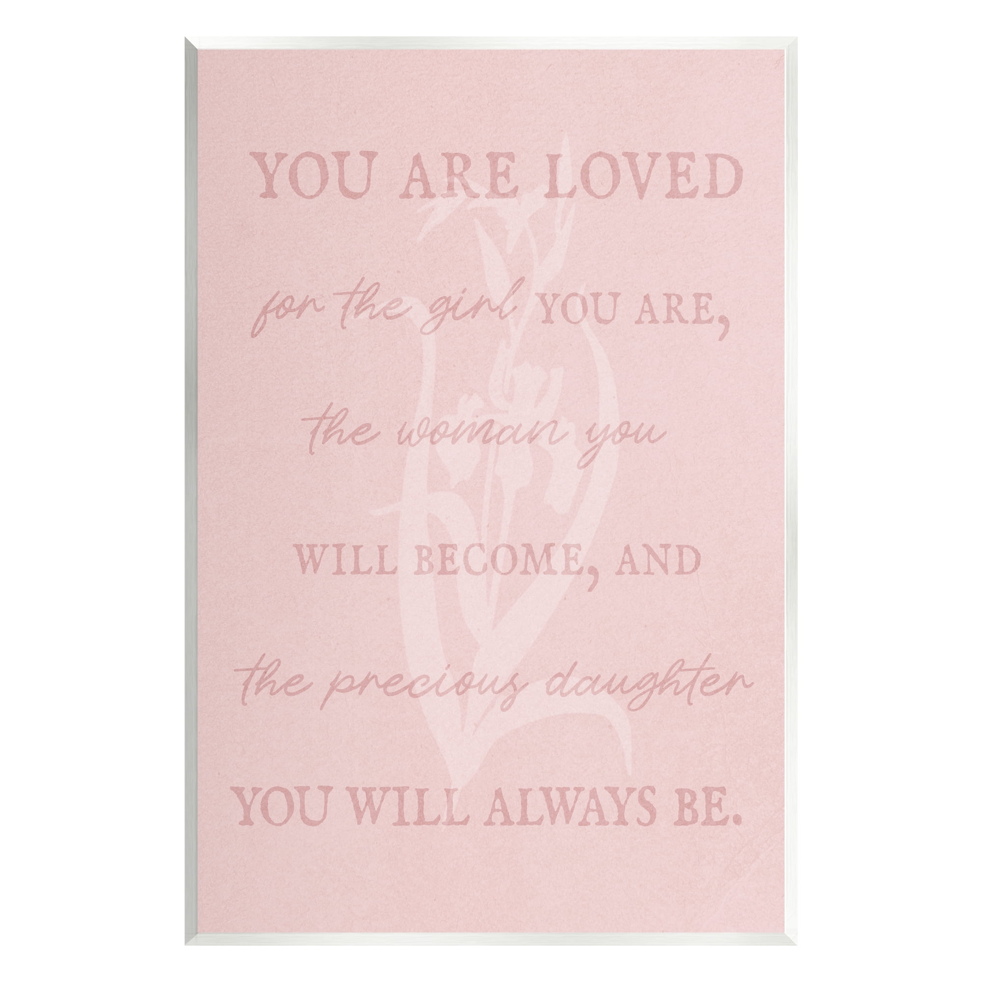 Stupell Industries Daughter You Are Loved Inspirational Painting Unframed Art Print Wall Art, 13 x 19