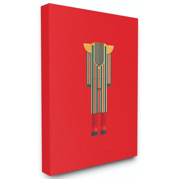 Stupell Industries David Bowie Famous People Characters Fashion Design Canvas Wall Art by Fred Birchal