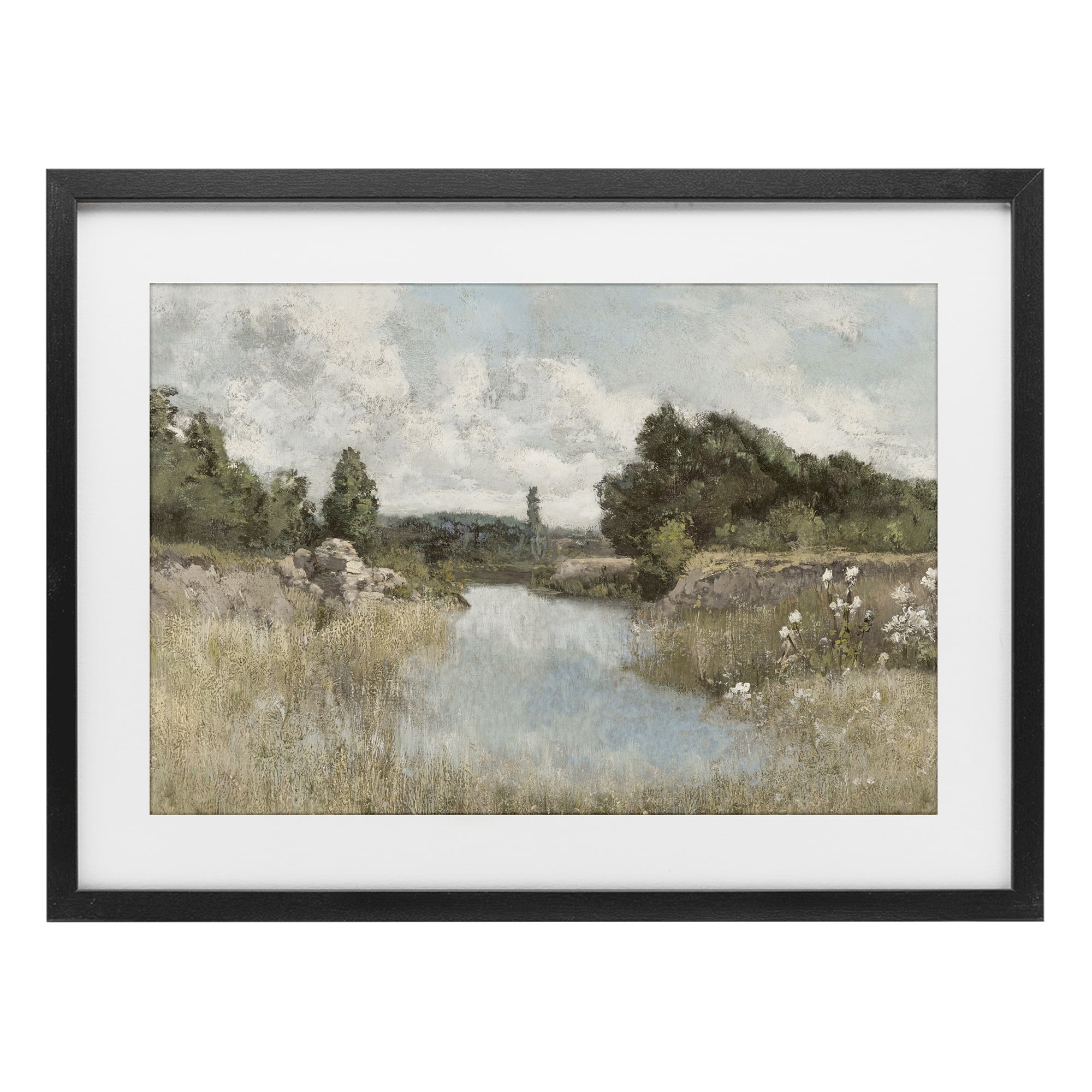 Stupell Industries Dawn At The Shore Black Framed Print Under Glass, design by Christy McKee