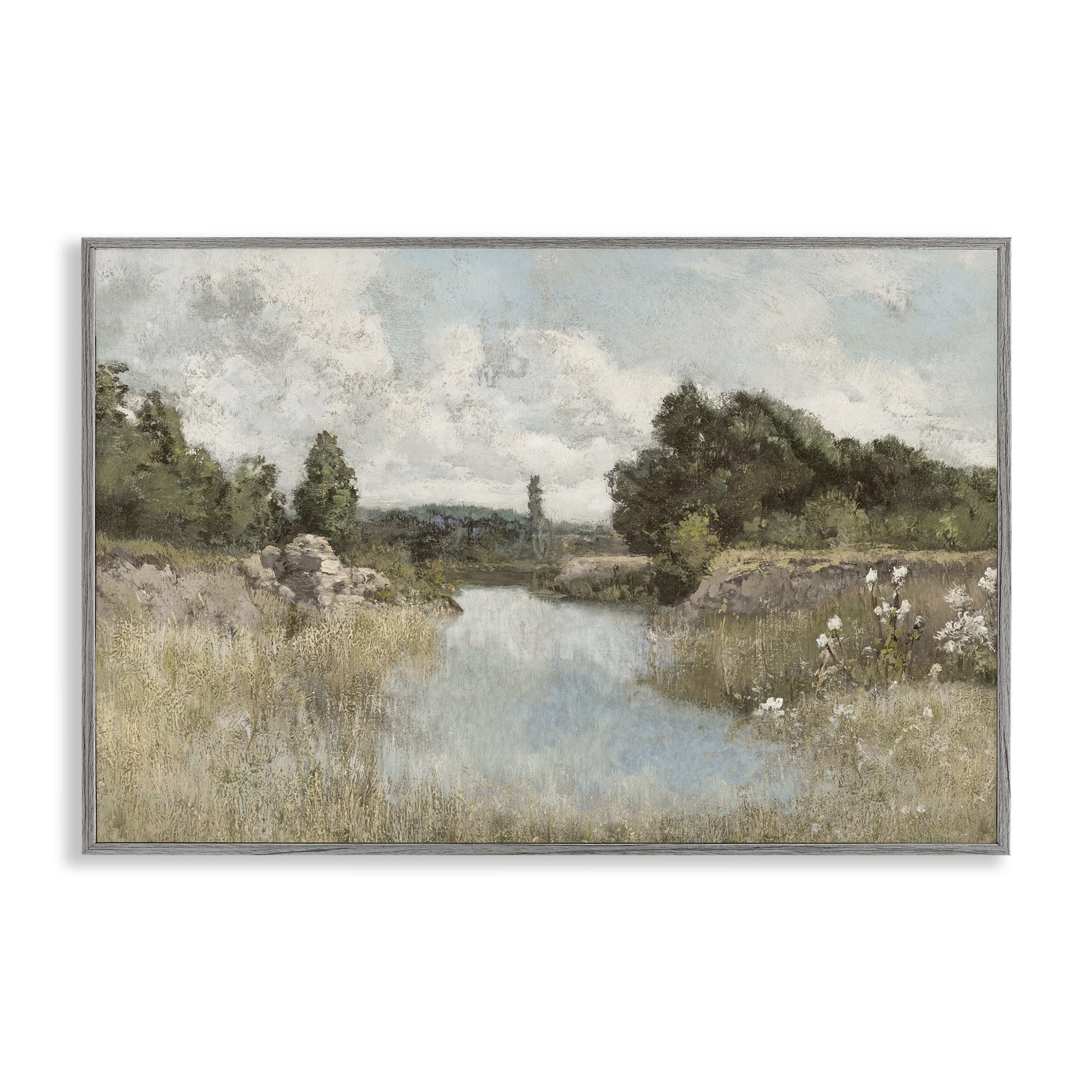 Stupell Industries Dawn At The Shore Gray Framed Giclee Art, design by Christy McKee