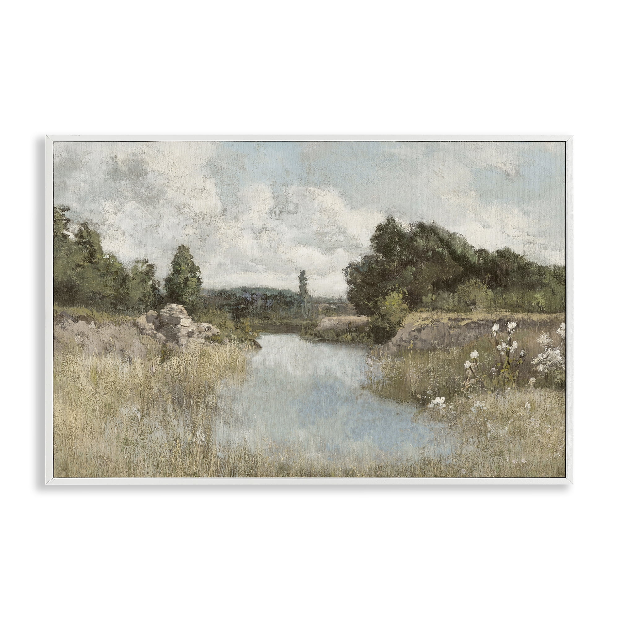 Stupell Industries Dawn At The Shore White Framed Giclee Art, design by Christy McKee