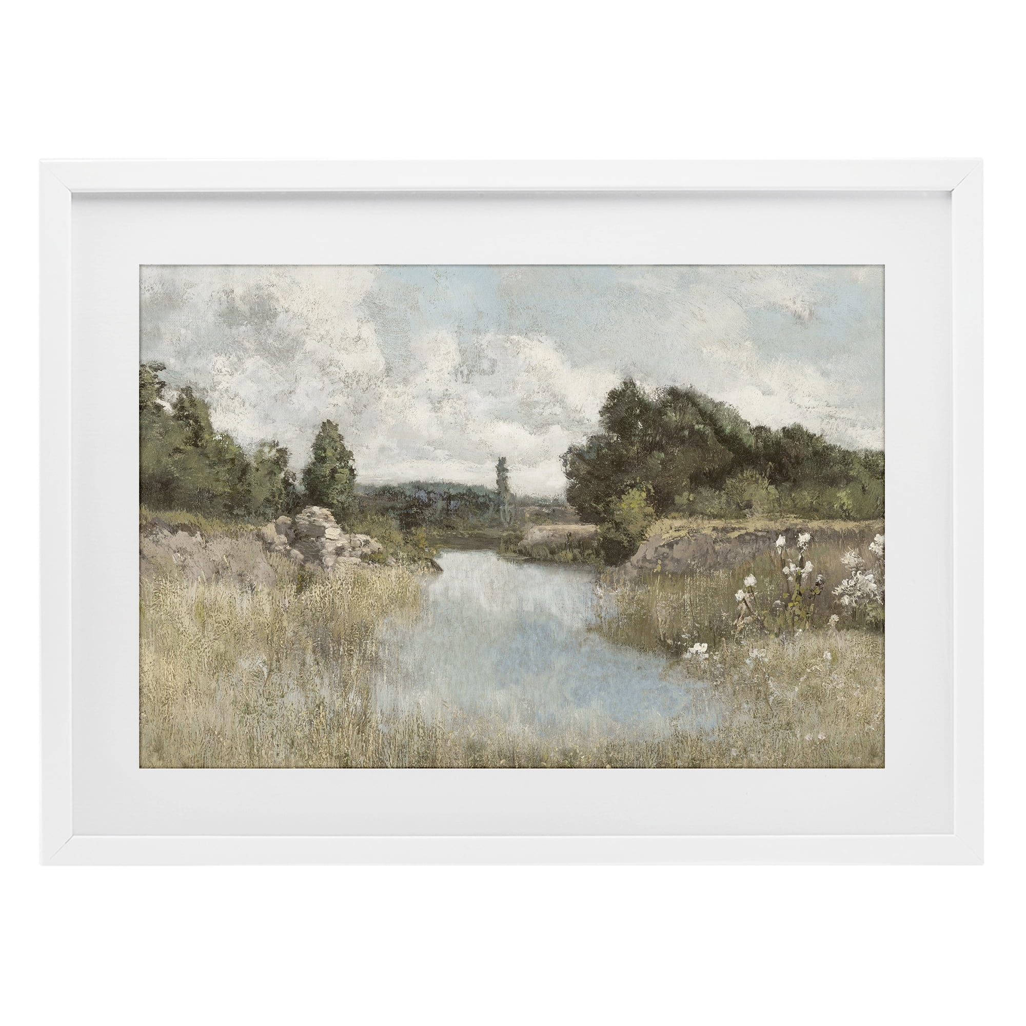 Stupell Industries Dawn At The Shore White Framed Print Under Glass, design by Christy McKee