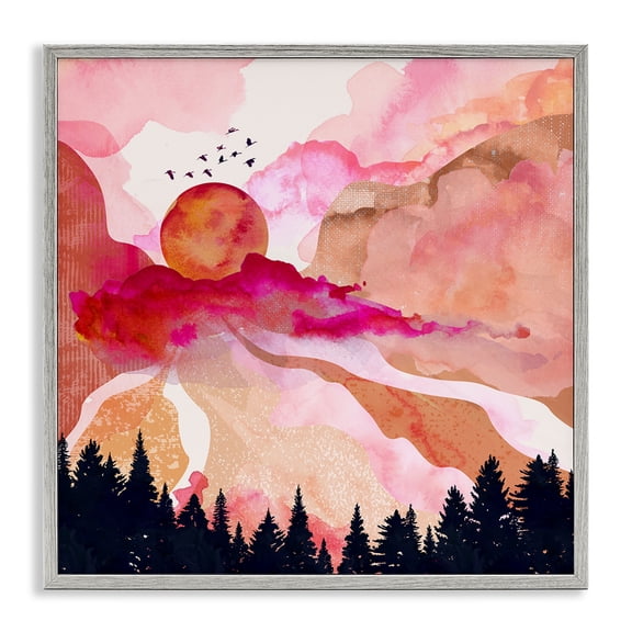 Stupell Industries Dawn In The River Gray Framed Giclee Art design by Mia Charro, 24 x 24