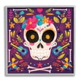 thumbnail image 1 of Stupell Industries Day Of Dead Floral Patterned Skull Holiday Painting Gray Framed Art Print Wall Art, 1 of 7