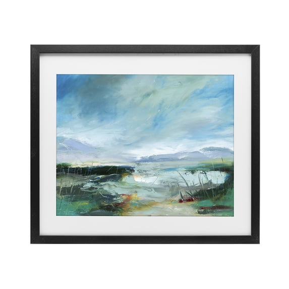 Stupell Industries Coastal Days By The Loch Black Framed Print Under Glass, 16 x 13, by Lesley Birch
