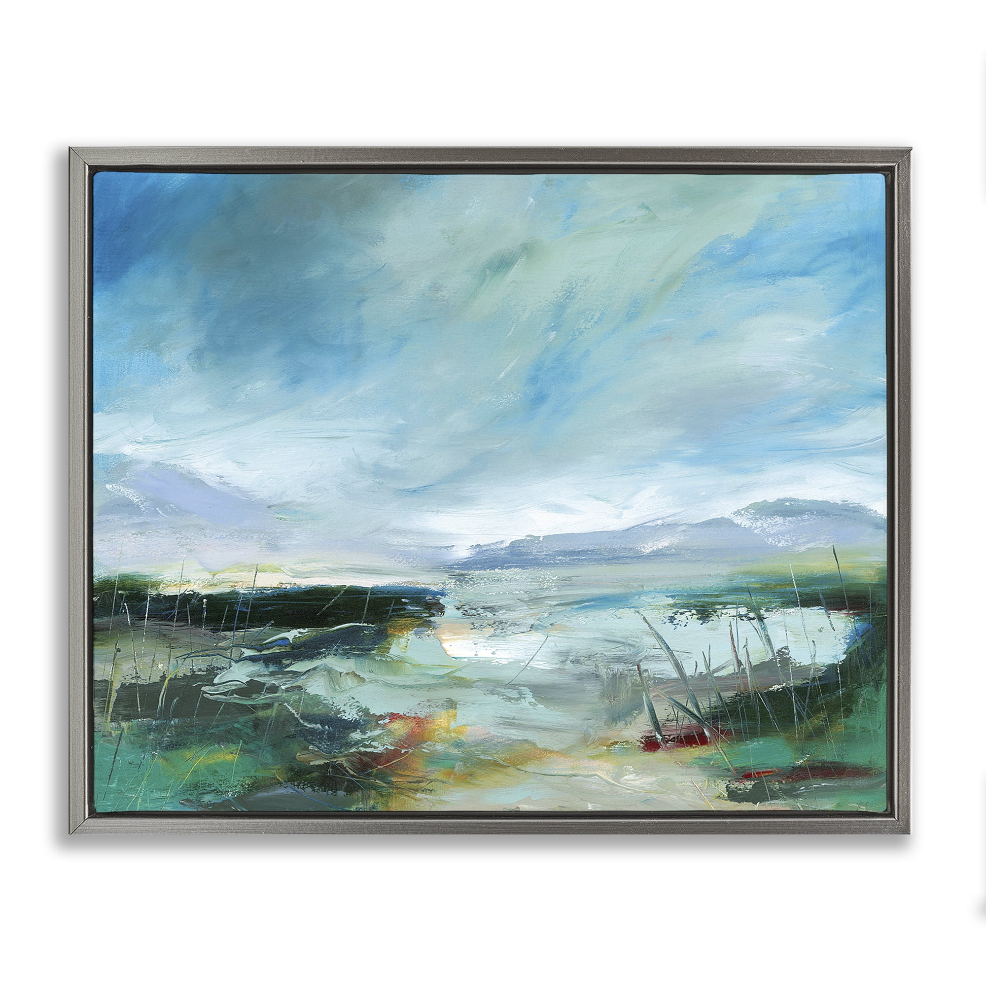 Stupell Industries Days By The Loch Gray Framed Floater Canvas Wall Art, design by Lesley Birch