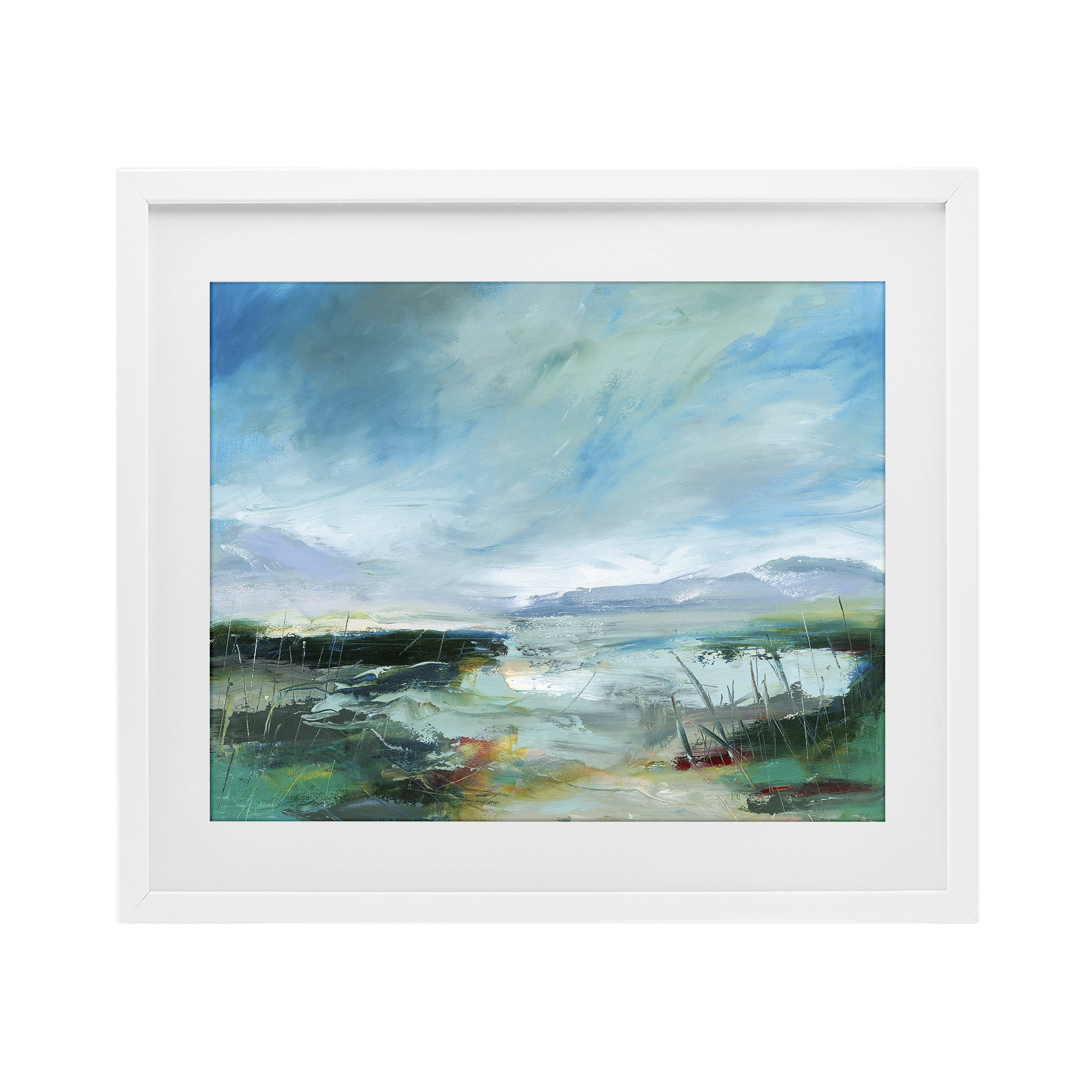Stupell Industries Days By The Loch White Framed Print Under Glass, design by Lesley Birch