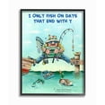 thumbnail image 1 of Stupell Industries Days That End With Y Funny Sports Fishing Cartoon Design Framed Wall Art by Gary Patterson, 1 of 6