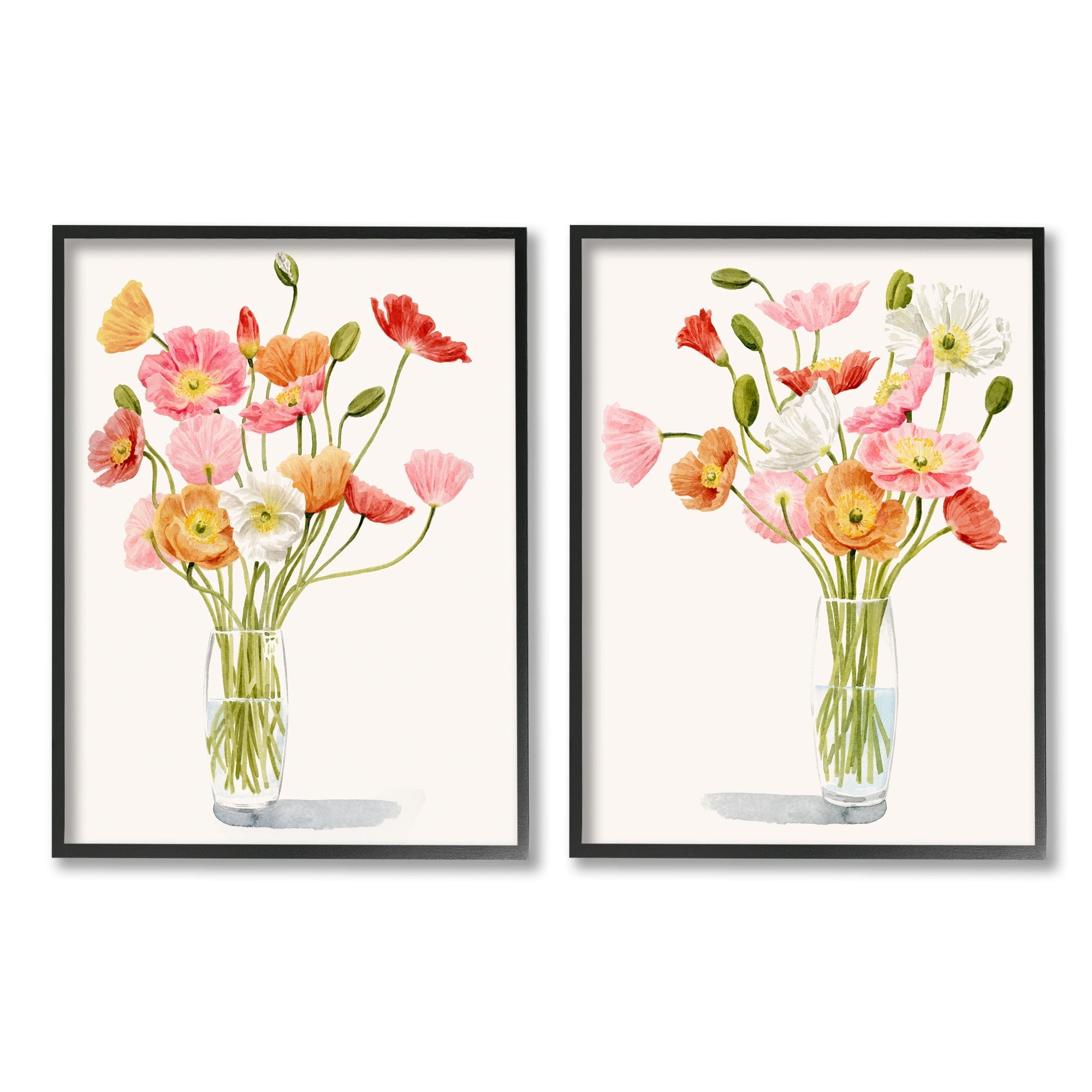 Stupell Industries Dazzling Flower Blossoms Soft Pink Glass Bouquets,11 x 14, Design by Grace Popp
