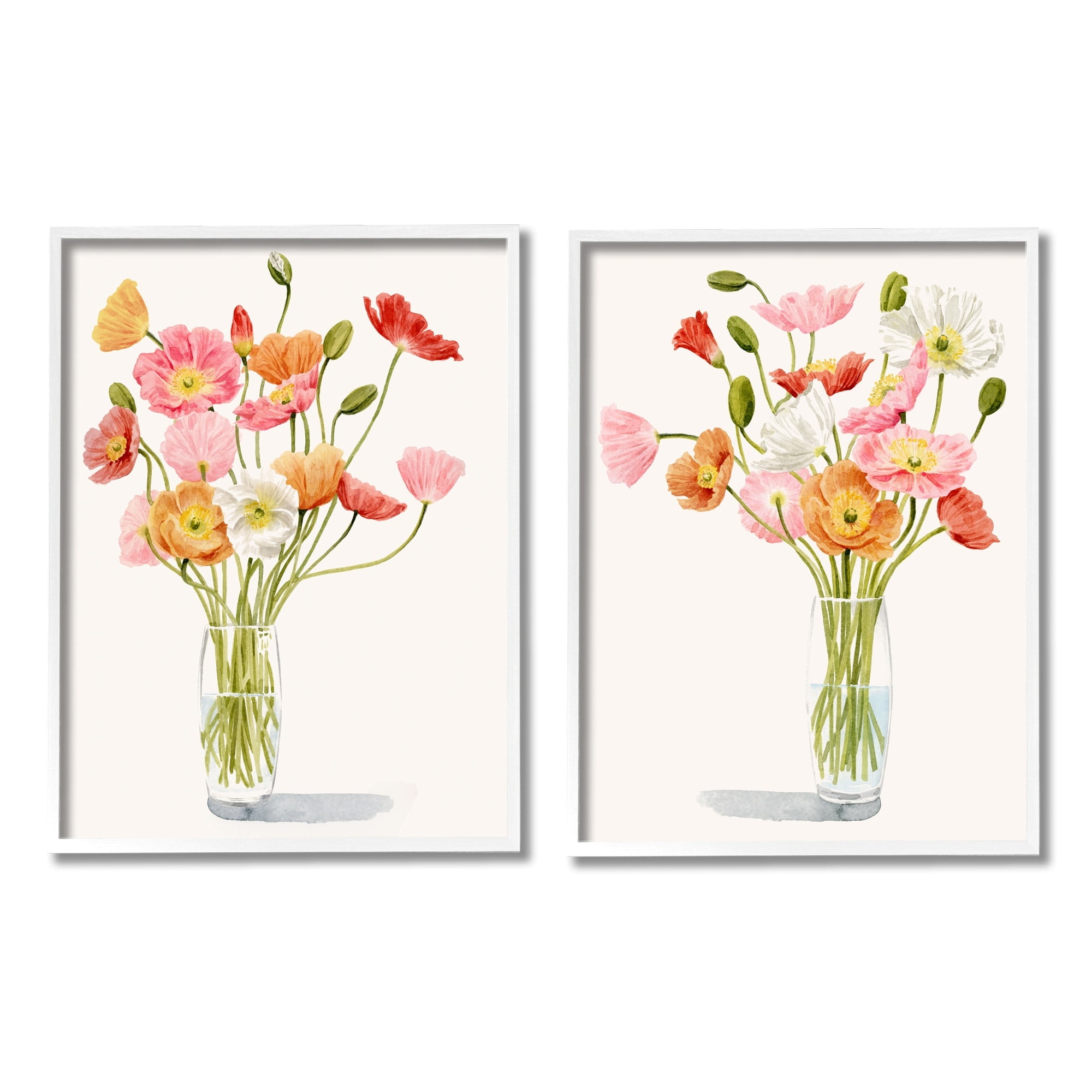Stupell Industries Dazzling Flower Blossoms Soft Pink Glass Bouquets,16 x 20, Design by Grace Popp