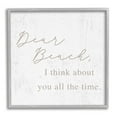 thumbnail image 1 of Stupell Industries Dear Beach I Think About You Phrase Graphic Art Gray Framed Art Print Wall Art, Design by Lil' Rue, 1 of 8