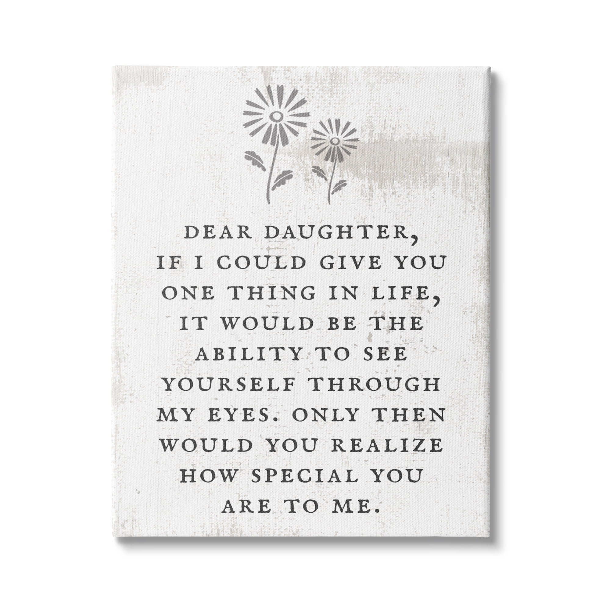 Stupell Industries Dear Daughter How Special You Are Phrase Rustic Flower, 24 x 30, Design by Daphne Polselli