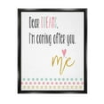 thumbnail image 1 of Stupell Industries Dear Dreams Motivational Phrase Graphic Art Jet Black Floating Framed Canvas Print Wall Art, Design by Alli Rogosich, 1 of 6