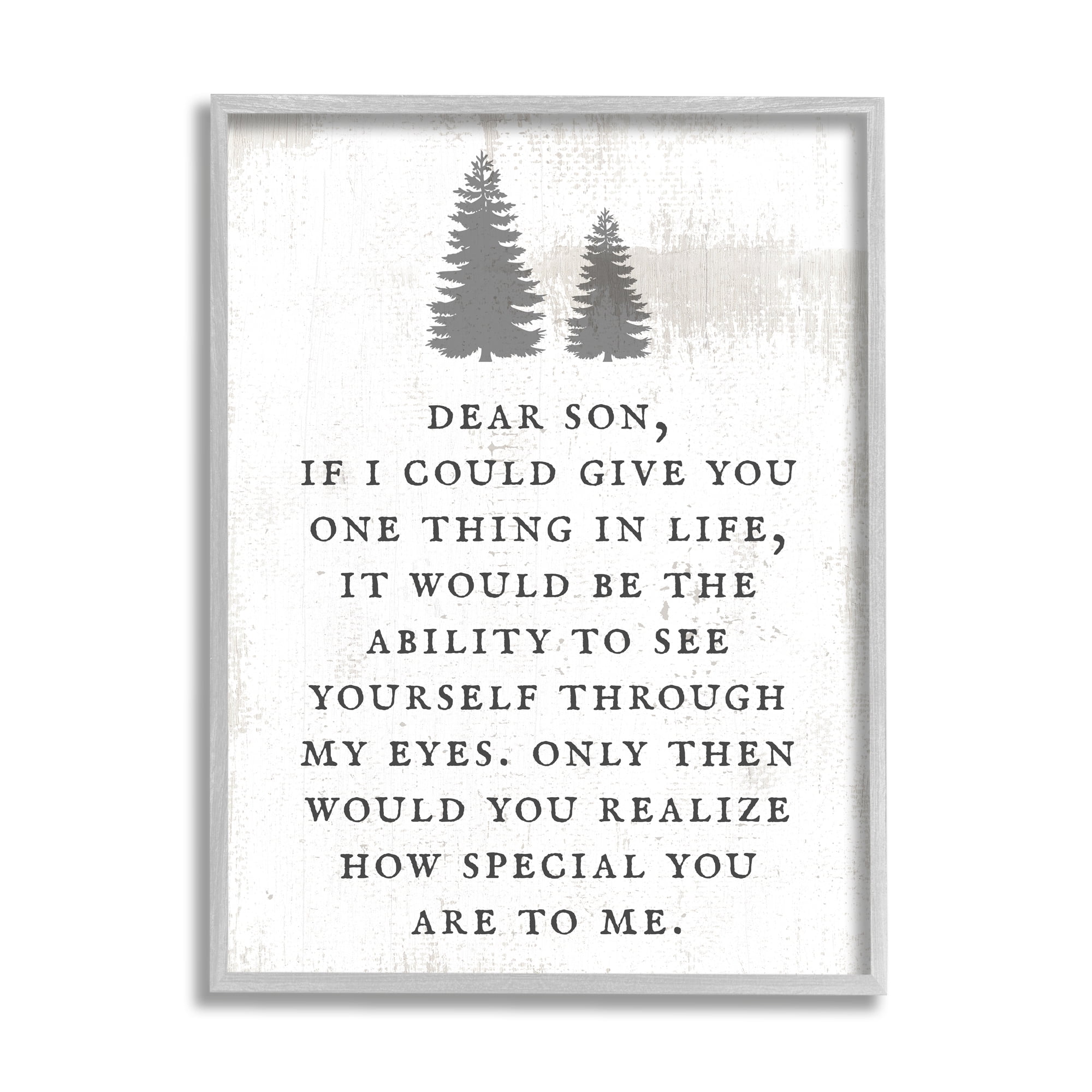 Stupell Industries Dear Son How Special You Are Phrase Rustic Forest, 11 x 14, Design by Daphne Polselli