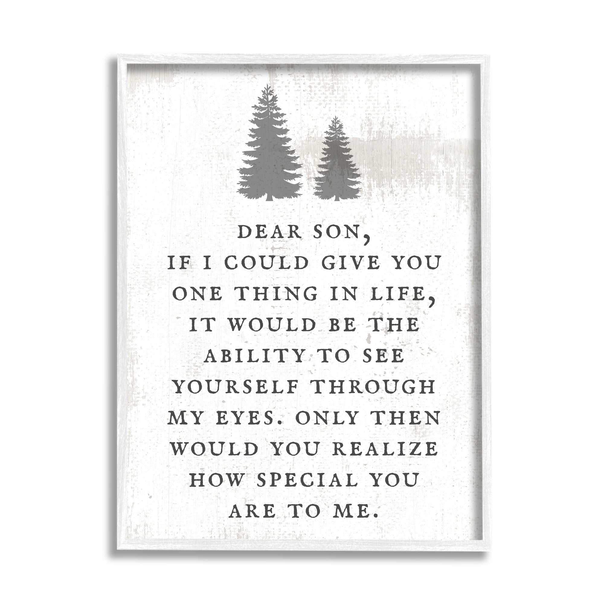 Stupell Industries Dear Son How Special You Are Phrase Rustic Forest, 11 x 14, Design by Daphne Polselli