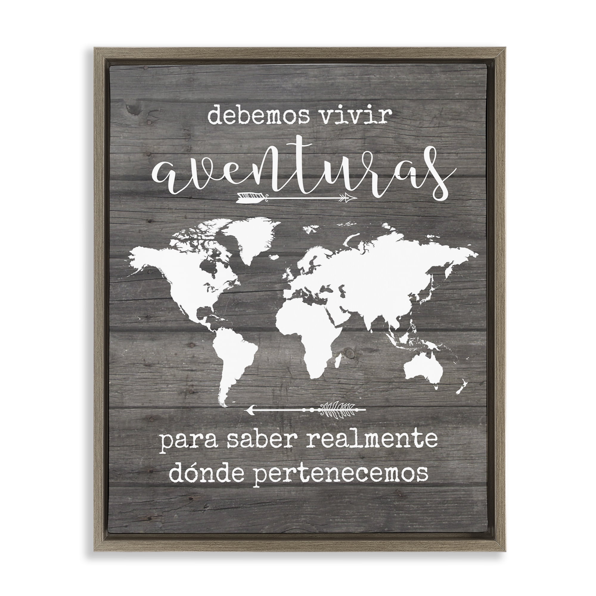 Stupell Industries Debemos Vivir Aventuras Inspirational Quotes ...