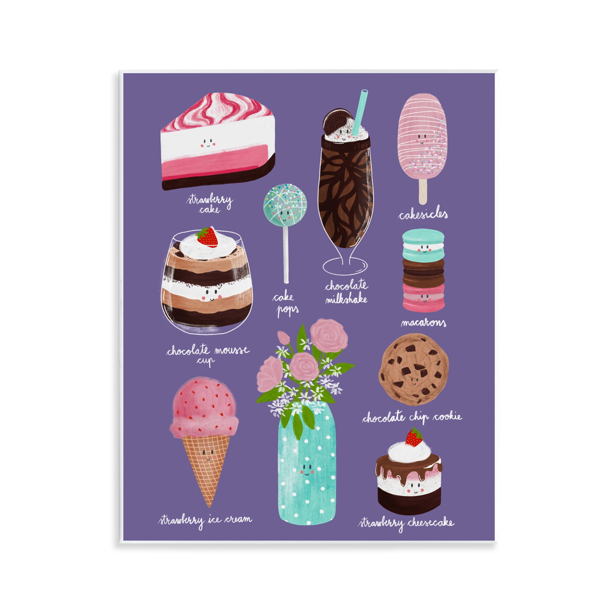 Stupell Industries Decadent Desserts & Flowers Wall Plaque Art, design by Metka Hiti